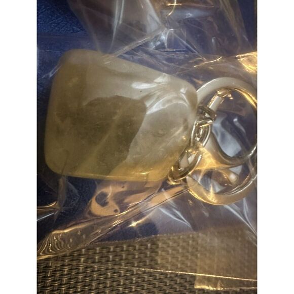 Lot Of 3 Gemstone Keychain Citrine Amethyst Rose Quartz Silver tone - Picture 4 of 5